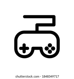 gamepad icon or logo isolated sign symbol vector illustration - high quality black style vector icons
