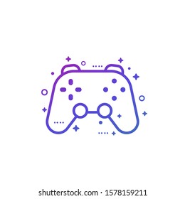 gamepad icon on white, trendy style