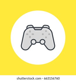 gamepad icon on white, vector illustration