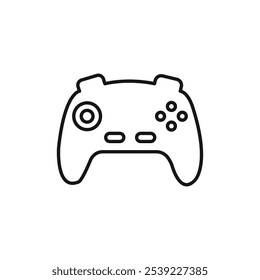 Gamepad icon outline collection or set in black and white