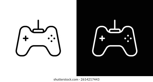 Gamepad icon outline collection for web design