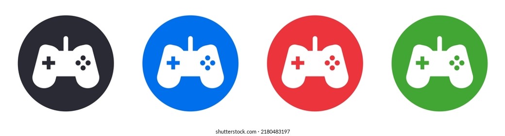 Gamepad icon set. Game controller. Vector.