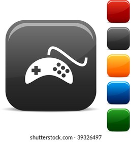 Juego de iconos de Gamepad. Ilustración vectorial.