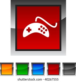 Juego de iconos de Gamepad. Ilustración vectorial.
