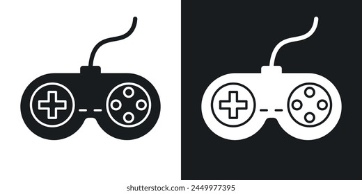 Gamepad Icon Set with Video Game Controller Vector Symbol