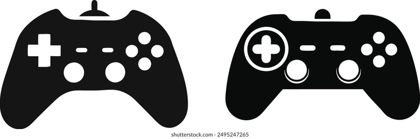 Gamepad icon silhouette vector illustration 