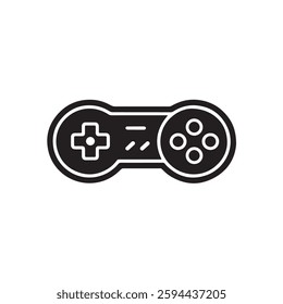 Gamepad icon silhouette vector, Video game controller