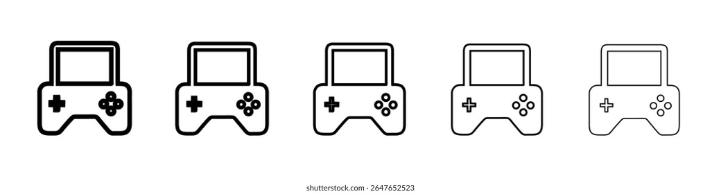 Gamepad Icon Single vector thin outline style sign
