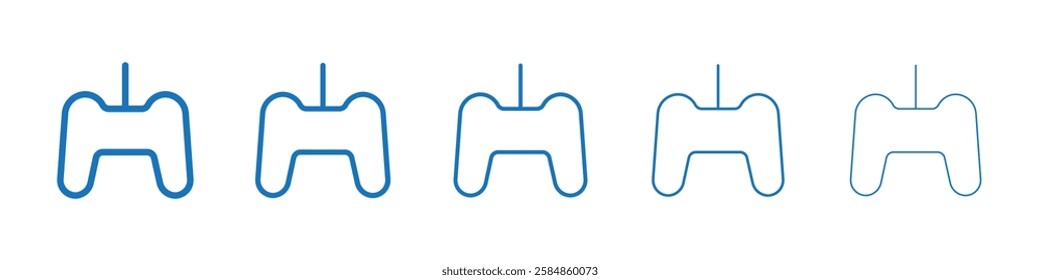 Gamepad icon Symbol collection thin outline set