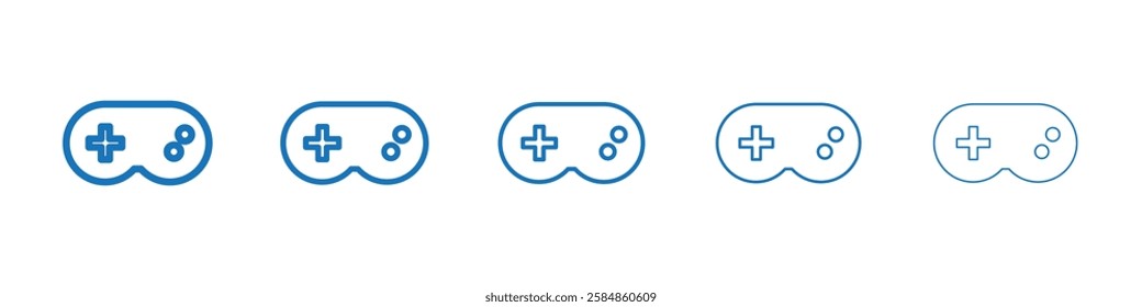 Gamepad icon Symbol collection thin outline set