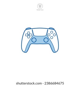 símbolo de icono gamepad ilustración vectorial aislada en fondo blanco