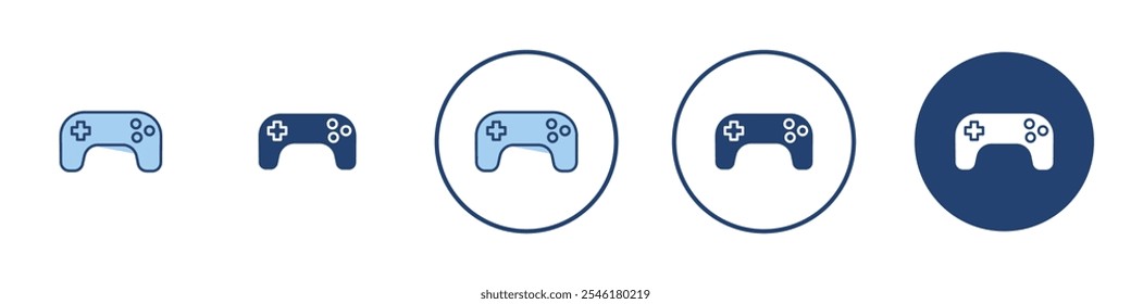 Icono de gamepad Arte de línea delgada aislado