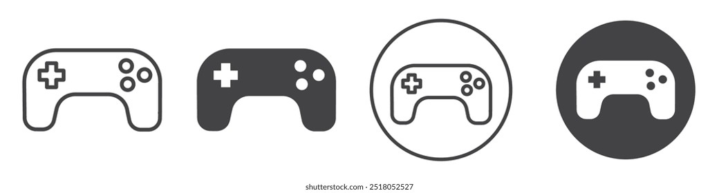 Gamepad icon thin line illustration