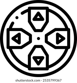 gamepad icon. Thin Linear Style Design Isolated On White Background