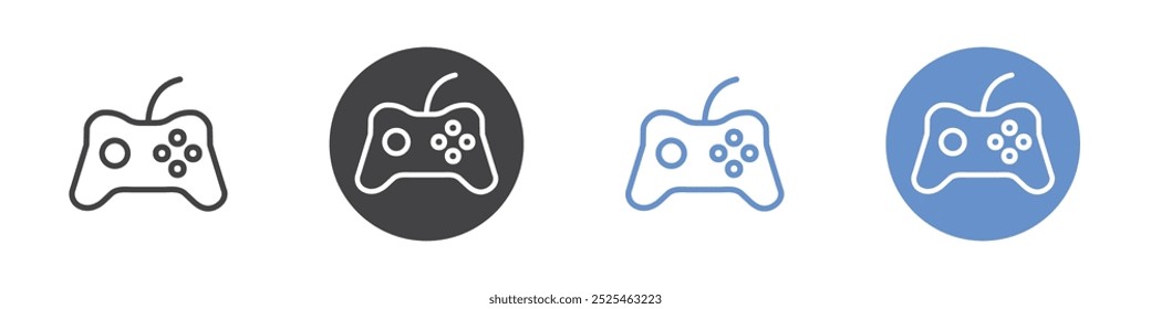 Gamepad icon Thin outline art symbol