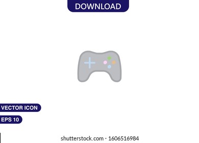 Gamepad icon in trendy flat style isolated on white background vector illustration