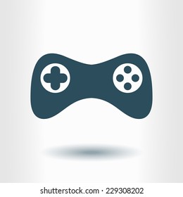 Gamepad icon. Vector. Flat design style