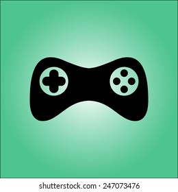 Gamepad icon. Vector. Flat design style