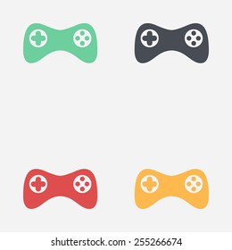 Gamepad icon. Vector. Flat design style