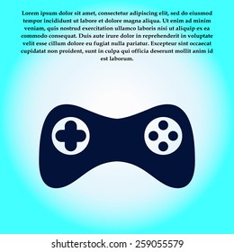 Gamepad icon. Vector. Flat design style