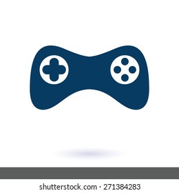 Gamepad icon. Vector. Flat design style