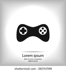Gamepad icon. Vector. Flat design style