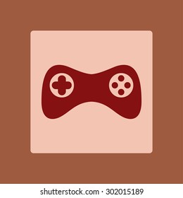 Gamepad icon. Vector. Flat design style
