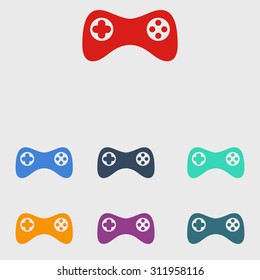 Gamepad icon. Vector. Flat design style