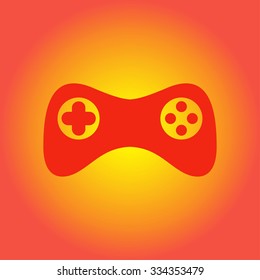 Gamepad icon. Vector. Flat design style