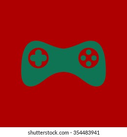 Gamepad icon. Vector. Flat design style