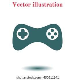 Gamepad icon. Vector. Flat design style