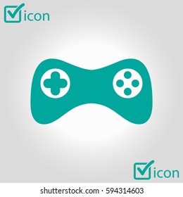 Gamepad icon. Vector. Flat design style. 