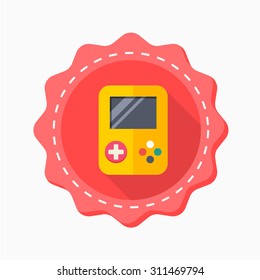 Gamepad icon, vector illustration. Flat design style with long shadow,eps10