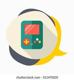 Gamepad icon, vector illustration. Flat design style with long shadow,eps10