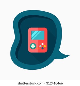Gamepad icon, vector illustration. Flat design style with long shadow,eps10