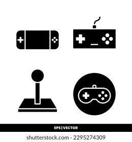 Gamepad icon vector illustration logo template for many purpose. Isolated on white background.