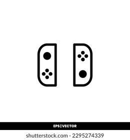 Plantilla del logotipo de la ilustración del vector del icono Gamepad para muchos fines. Aislado sobre fondo blanco.