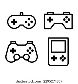 Gamepad icon vector illustration logo template for many purpose. Isolated on white background.