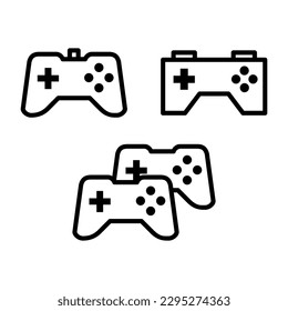 Gamepad icon vector illustration logo template for many purpose. Isolated on white background.