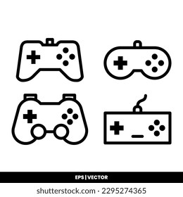 Gamepad icon vector illustration logo template for many purpose. Isolated on white background.