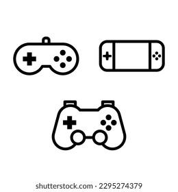 Gamepad icon vector illustration logo template for many purpose. Isolated on white background.