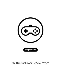 Gamepad icon vector illustration logo template for many purpose. Isolated on white background.