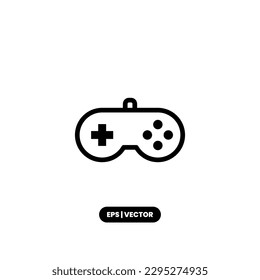 Plantilla del logotipo de la ilustración del vector del icono Gamepad para muchos fines. Aislado sobre fondo blanco.