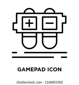 Gamepad icon vector isolated on white background, Gamepad transparent sign , line symbol or linear element design in outline style