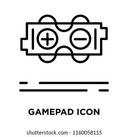 Gamepad icon vector isolated on white background, Gamepad transparent sign , line symbol or linear element design in outline style