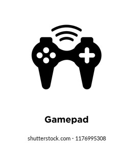 Gamepad icon vector isolated on white background, logo concept of Gamepad sign on transparent background, filled black symbol