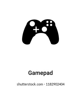 Gamepad icon vector isolated on white background, logo concept of Gamepad sign on transparent background, filled black symbol