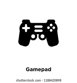 Gamepad icon vector isolated on white background, logo concept of Gamepad sign on transparent background, filled black symbol