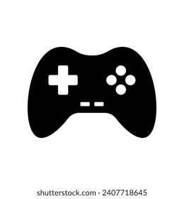 Gamepad-Symbol, Vektorgrafik einzeln auf weißem Hintergrund.