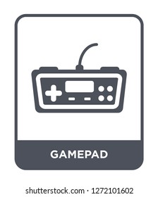 gamepad icon vector on white background, gamepad trendy filled icons from Entertainment and arcade collection, gamepad simple element illustration